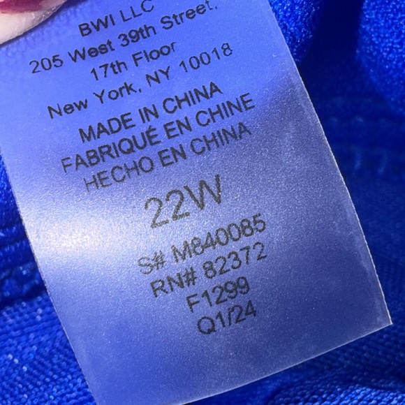 RASIN CURVE LUCIA V-NECK TUMMY CONTROL SWIMDRESS COBALT BLUE SIZE 22W NEW - Picture 6 of 7